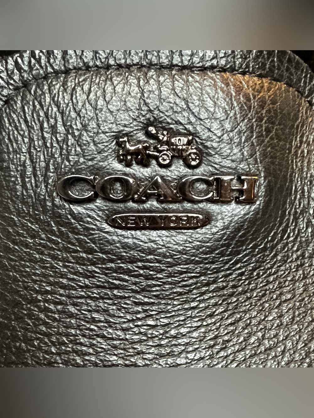 Coach Mary Lock Up Loafers Black Pebbled Leather Slip On Comfy Women’s Size 6B - Picture 7 of 9